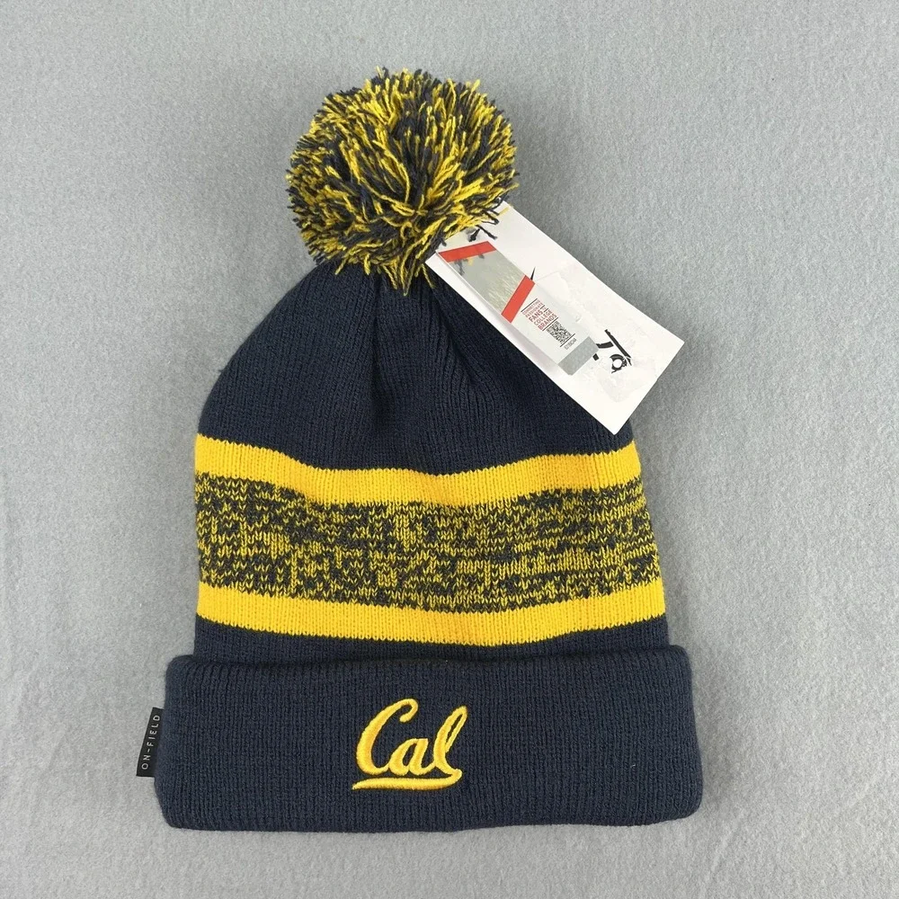 California Golden Bears Winter Hat Beanie Knit Pom NCAA Football Nike NEW